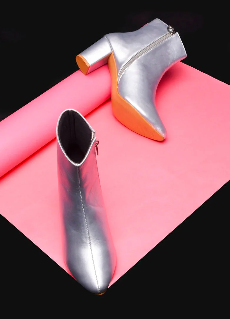 JM Looks Women's Pointed Toe Block Heel Ankle Boots - Image 7