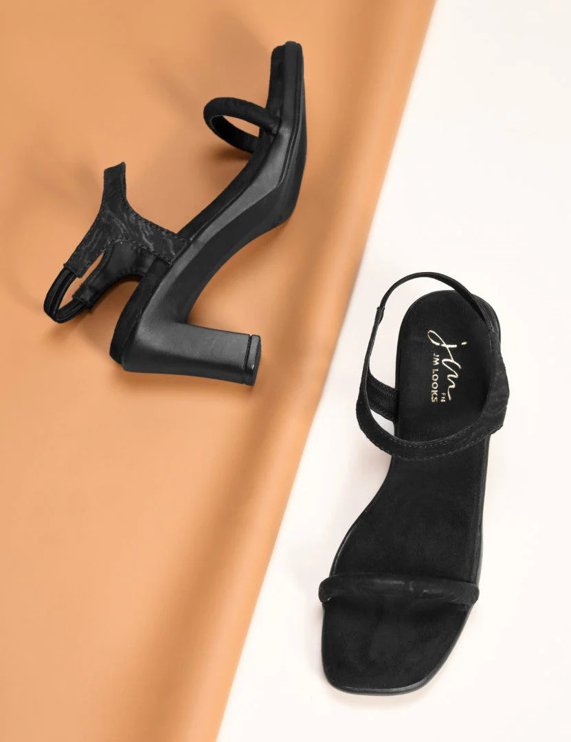 Jm Looks Block Heel Ankle Strap Sandals