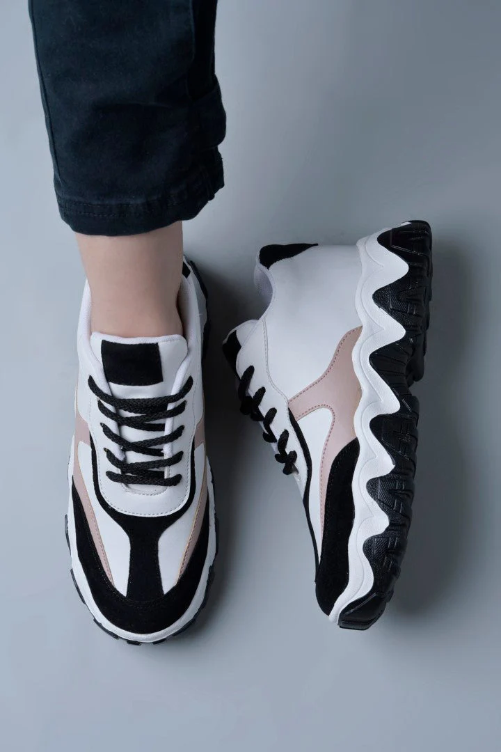 Jm Looks Stylish Wavy Sole Sneakers for Women & Girls - Image 10