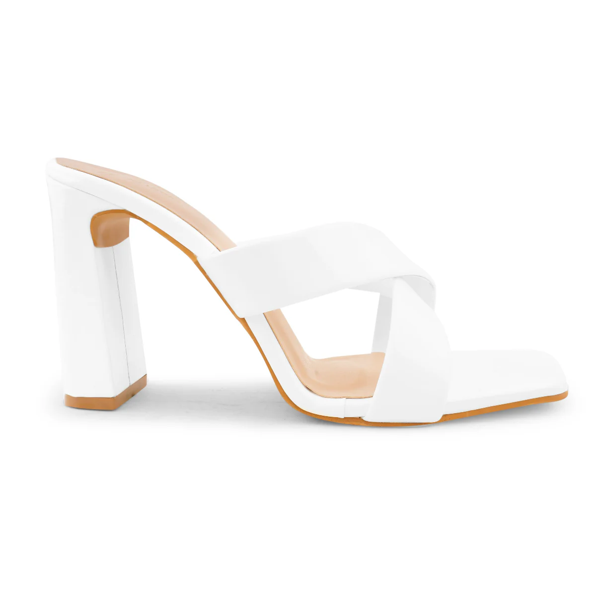JM Looks Criss-Cross Block Heeled Sandals - Image 11