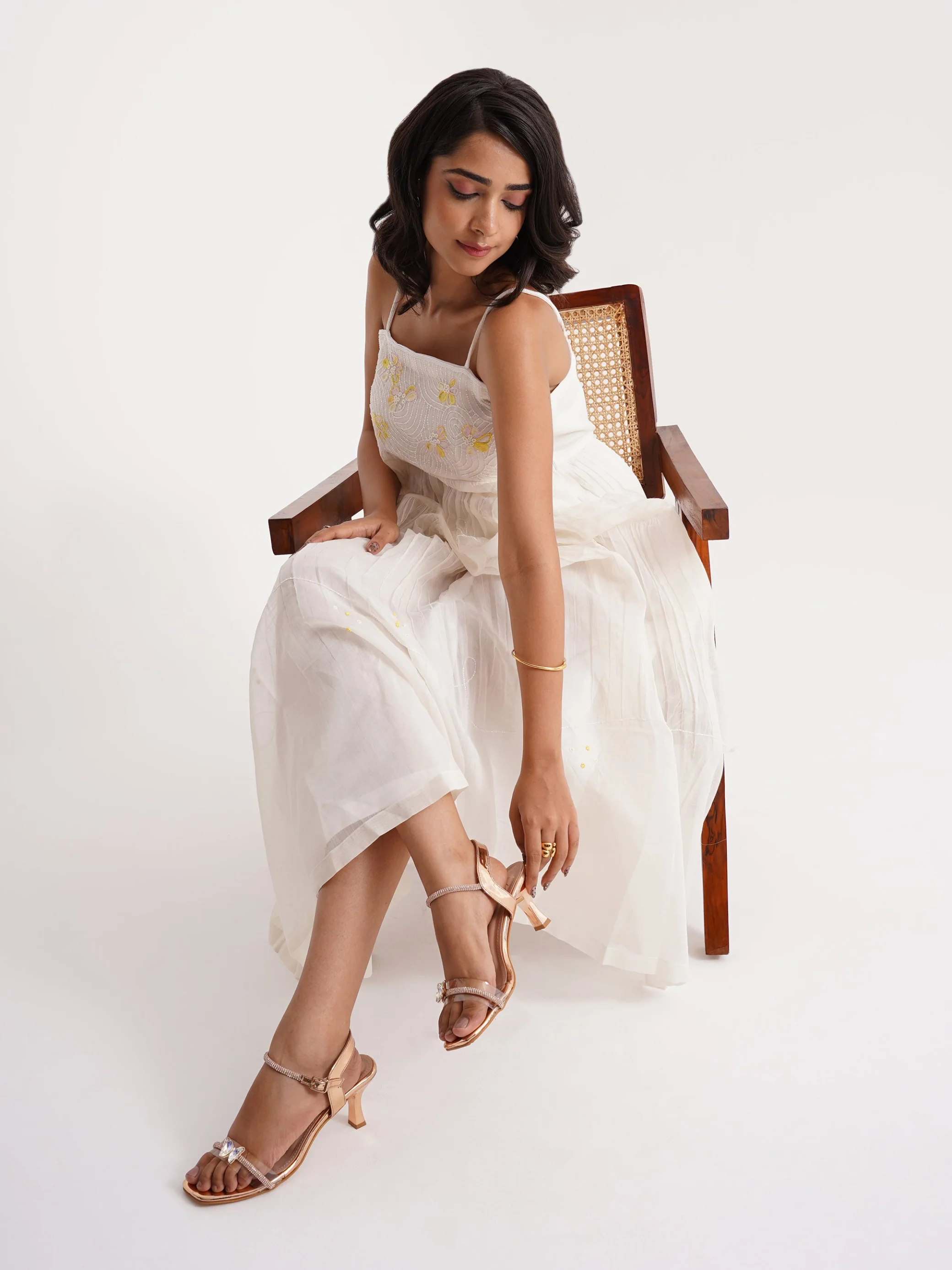 Embellished Butterfly Heel Sandals - Image 7