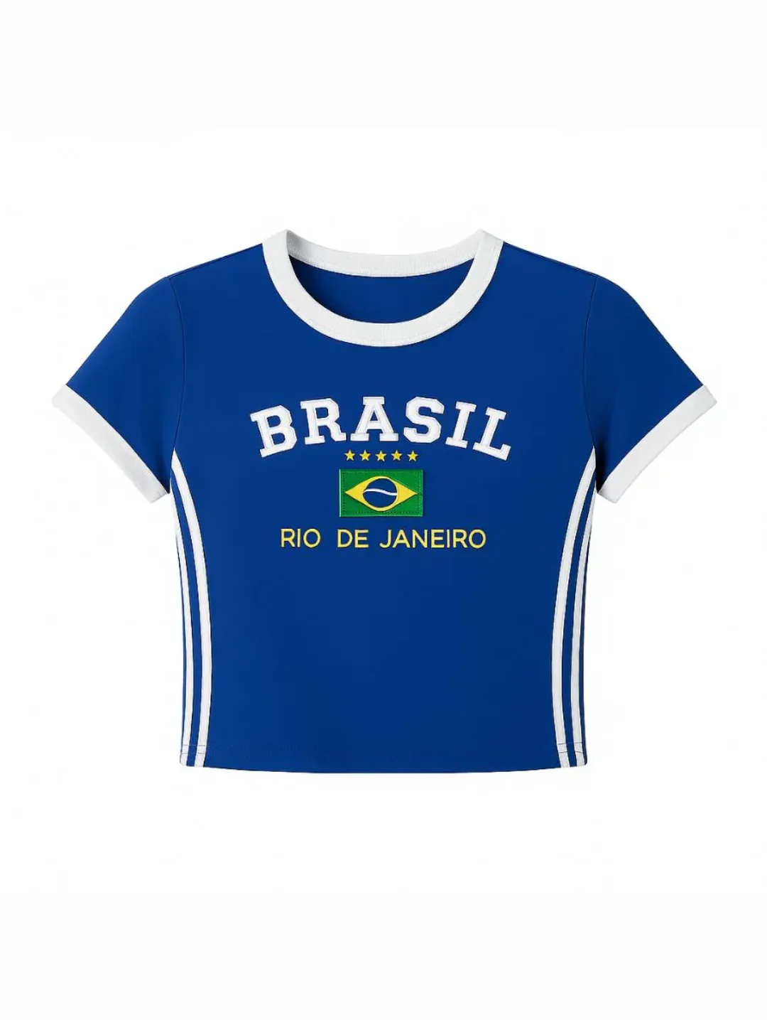 Fitted Cropped T-Shirt With Print - Image 12