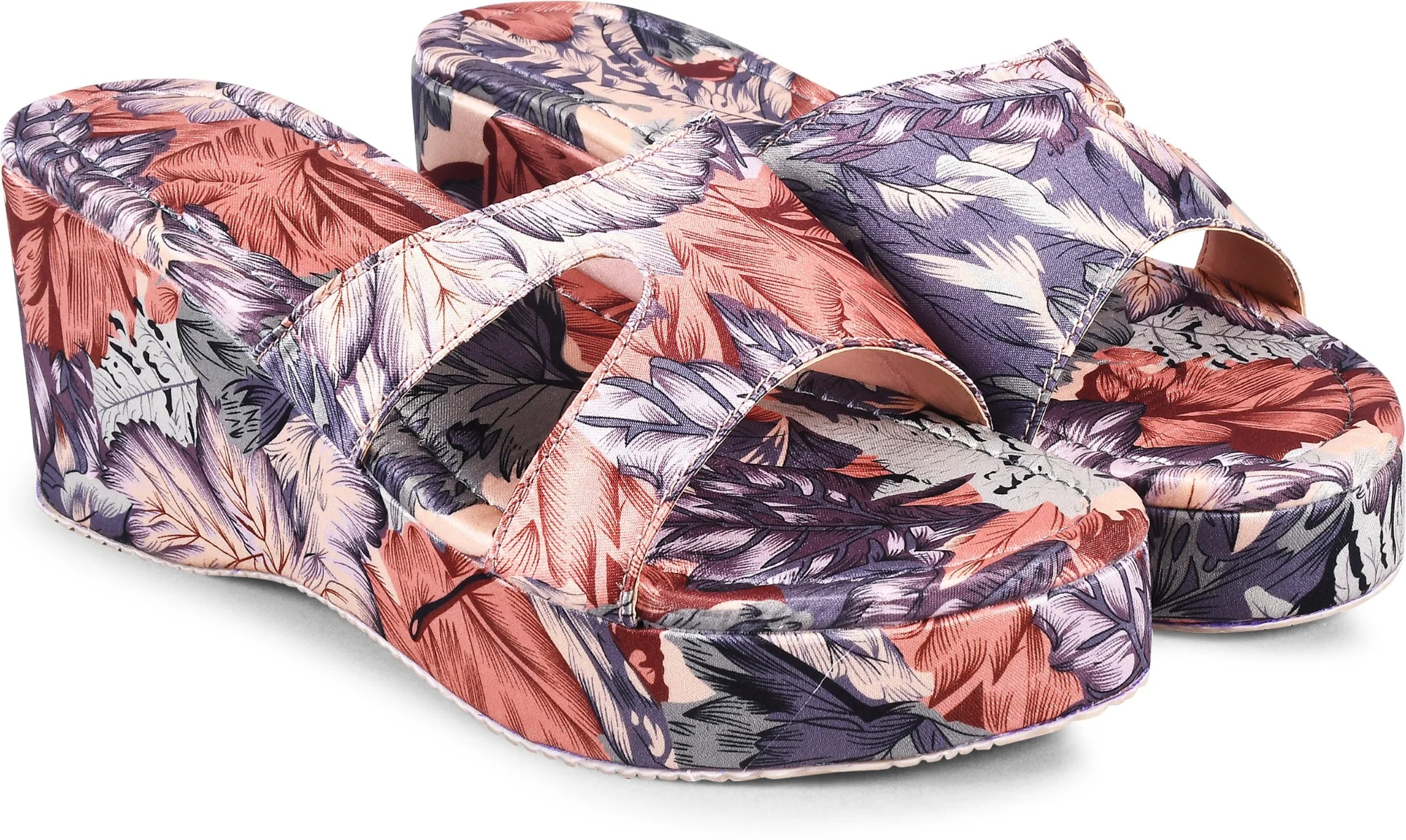Floral Print Slip-On Wedges - Image 6