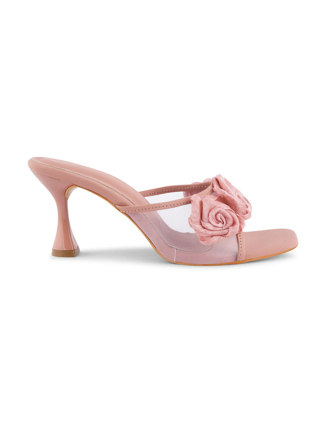 JM Looks Floral Heeled Mules - Image 16