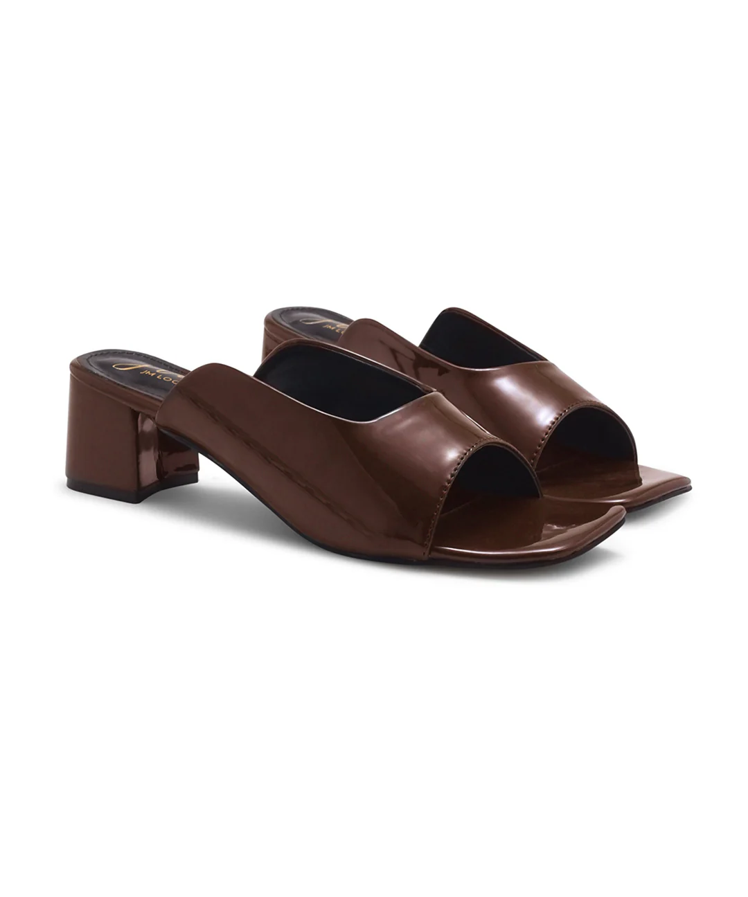 Glossy Block Heel Slip-On Sandals for Women - Image 17