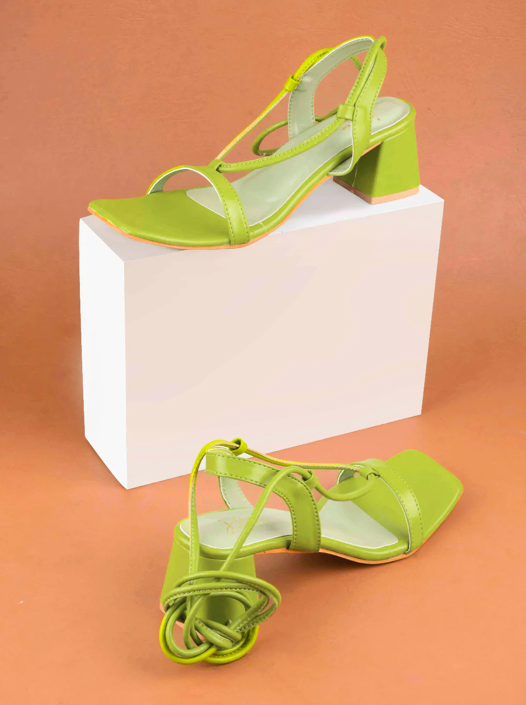 Jm Looks Lace-Up Block Heel Sandals - Image 7