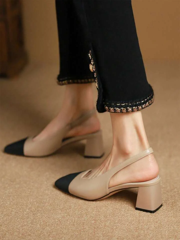 Slingback multi color block heels - Image 5