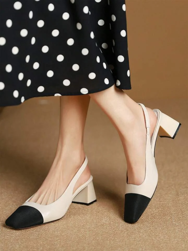 Slingback multi color block heels - Image 11