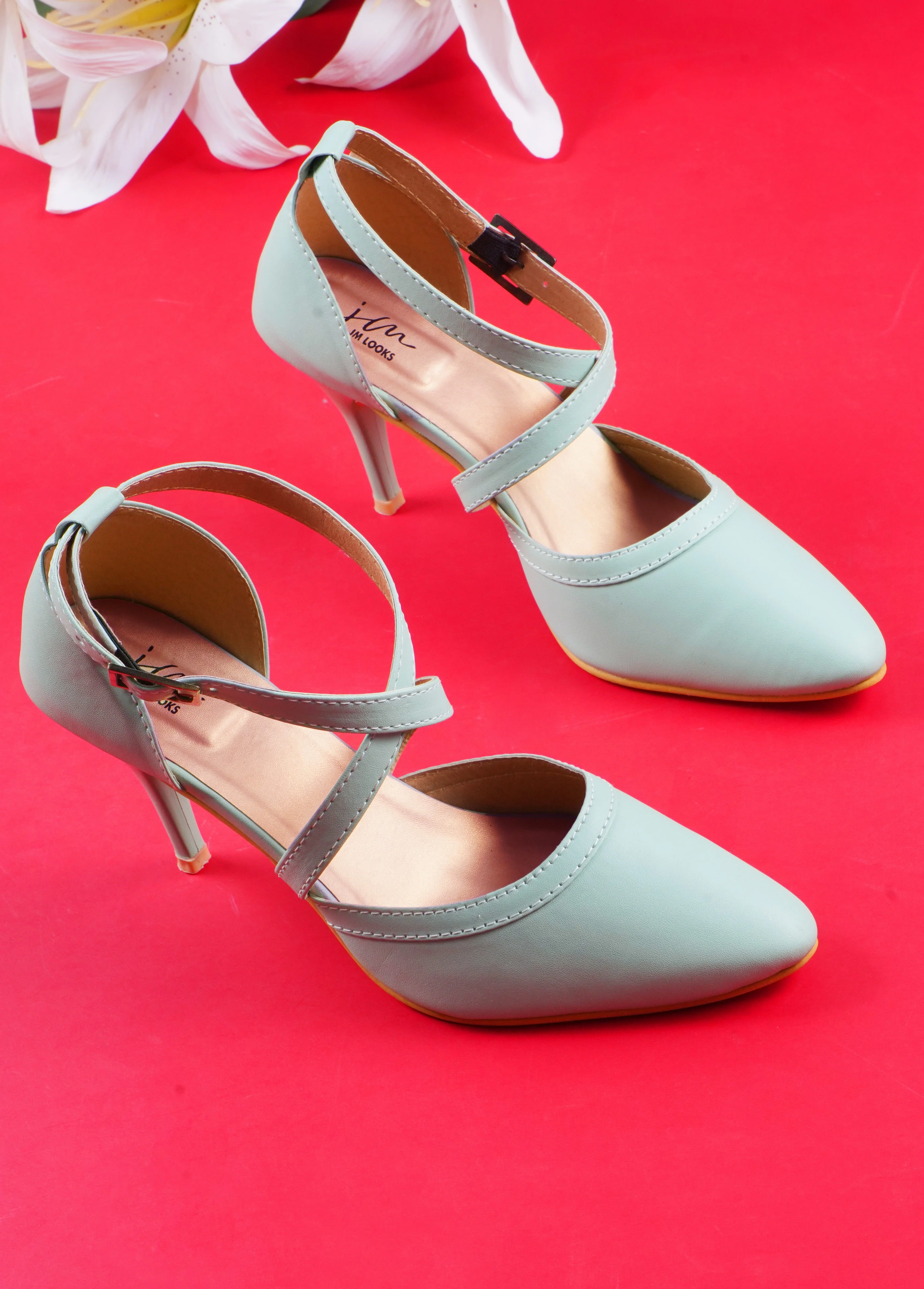 Stiletto Heeled Sandals with Buckle Closure - Image 8