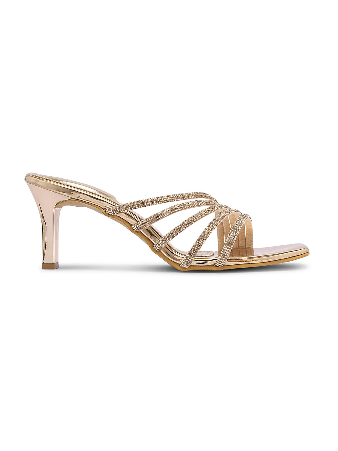 JM Looks Women's Embellished Strap Heeled Sandals - Image 7