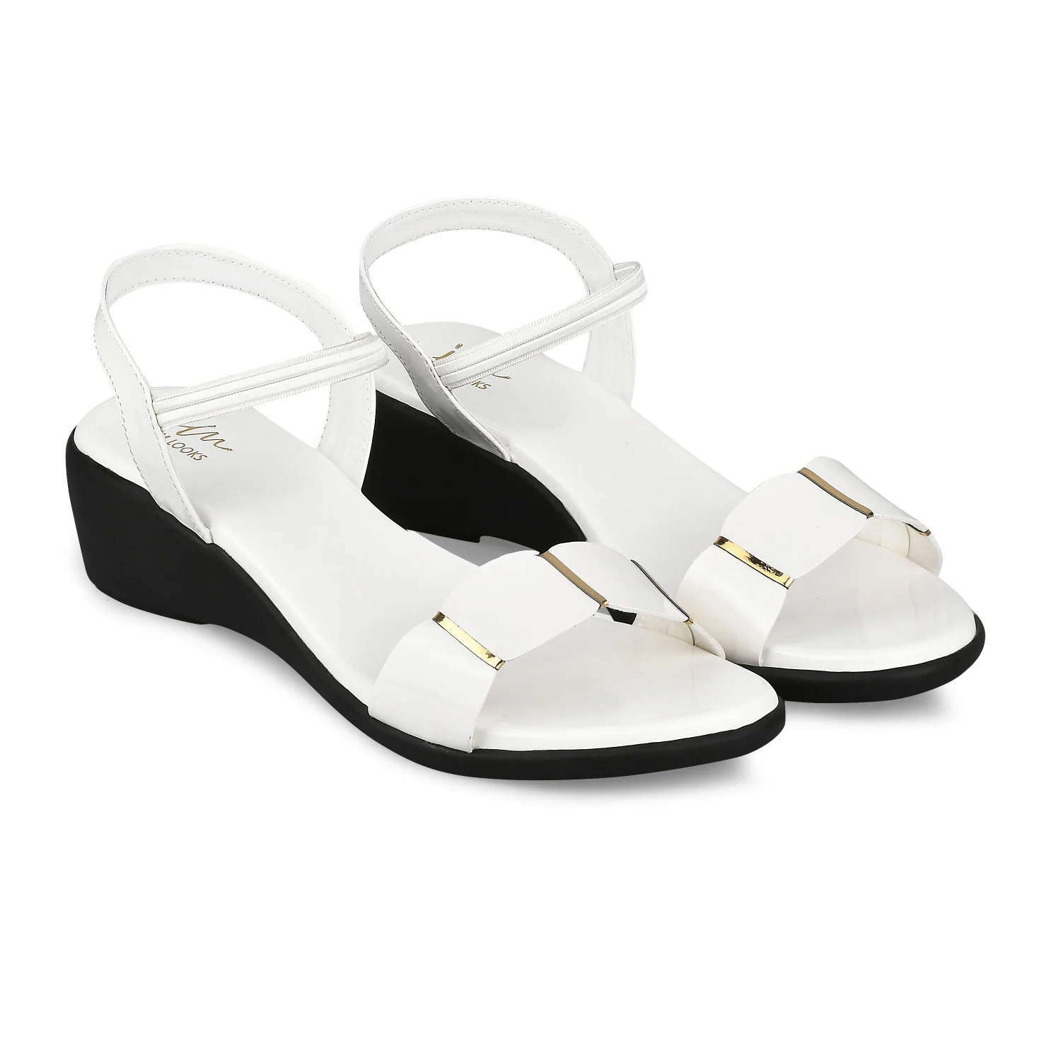 Jm Looks Patent Wedge Slingback Sandals - Image 11