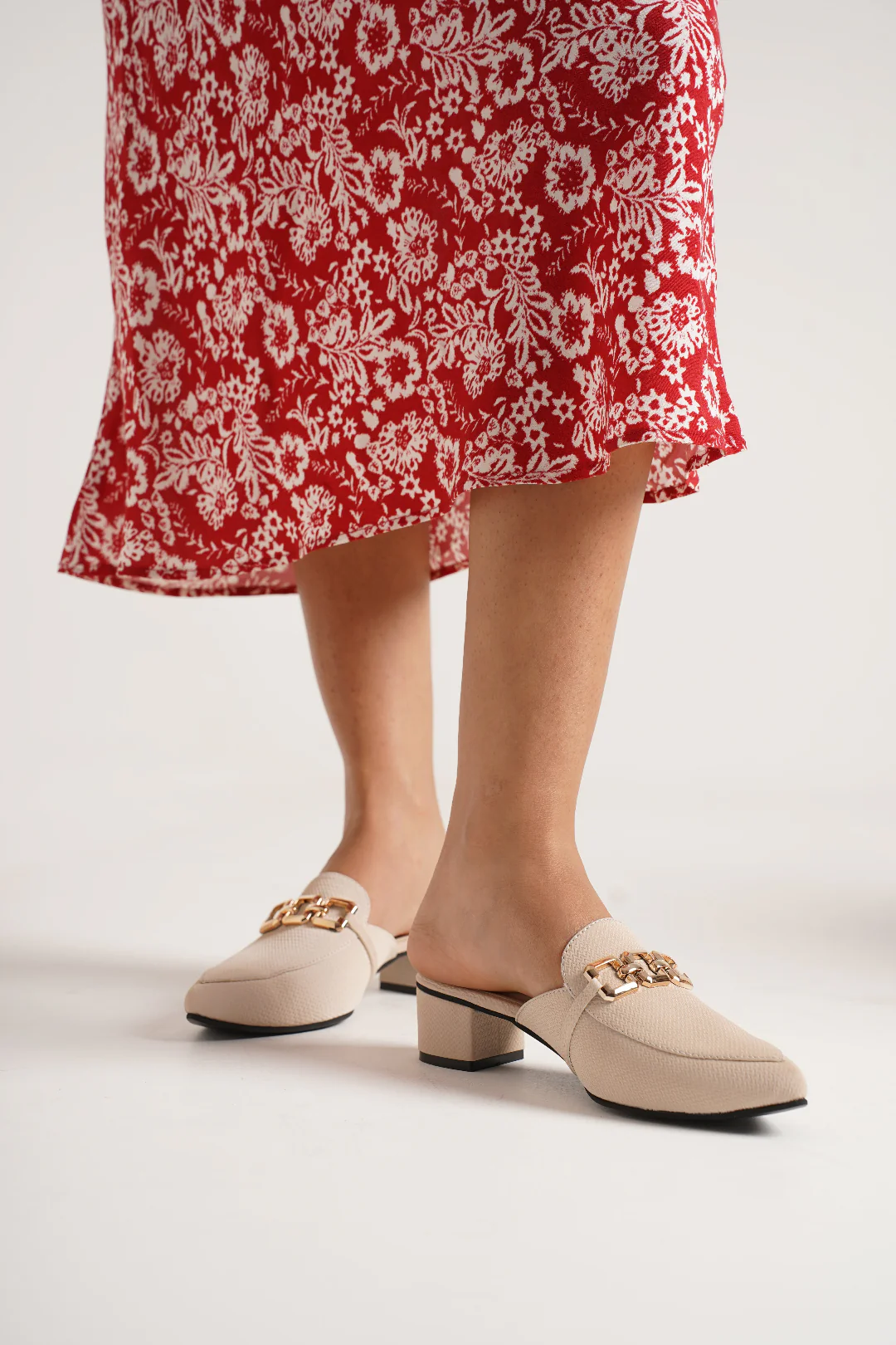 Jm Looks Chain Embellished Mule Loafers