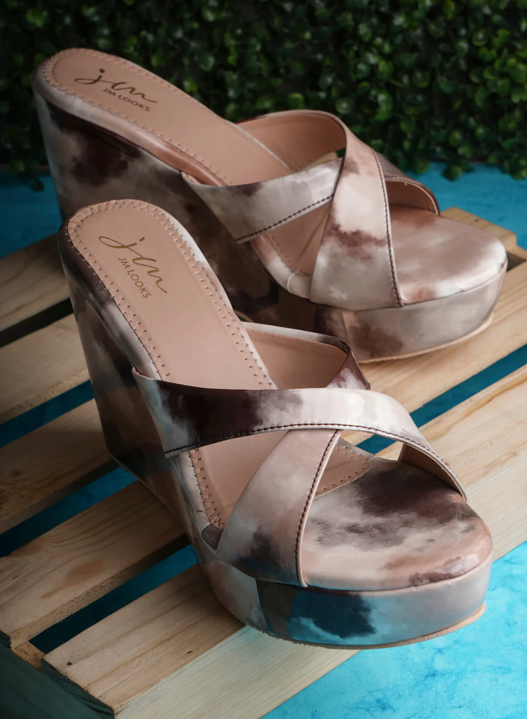 Jm Looks Artistic Print Wedge Heels for Women & Girls - Image 7