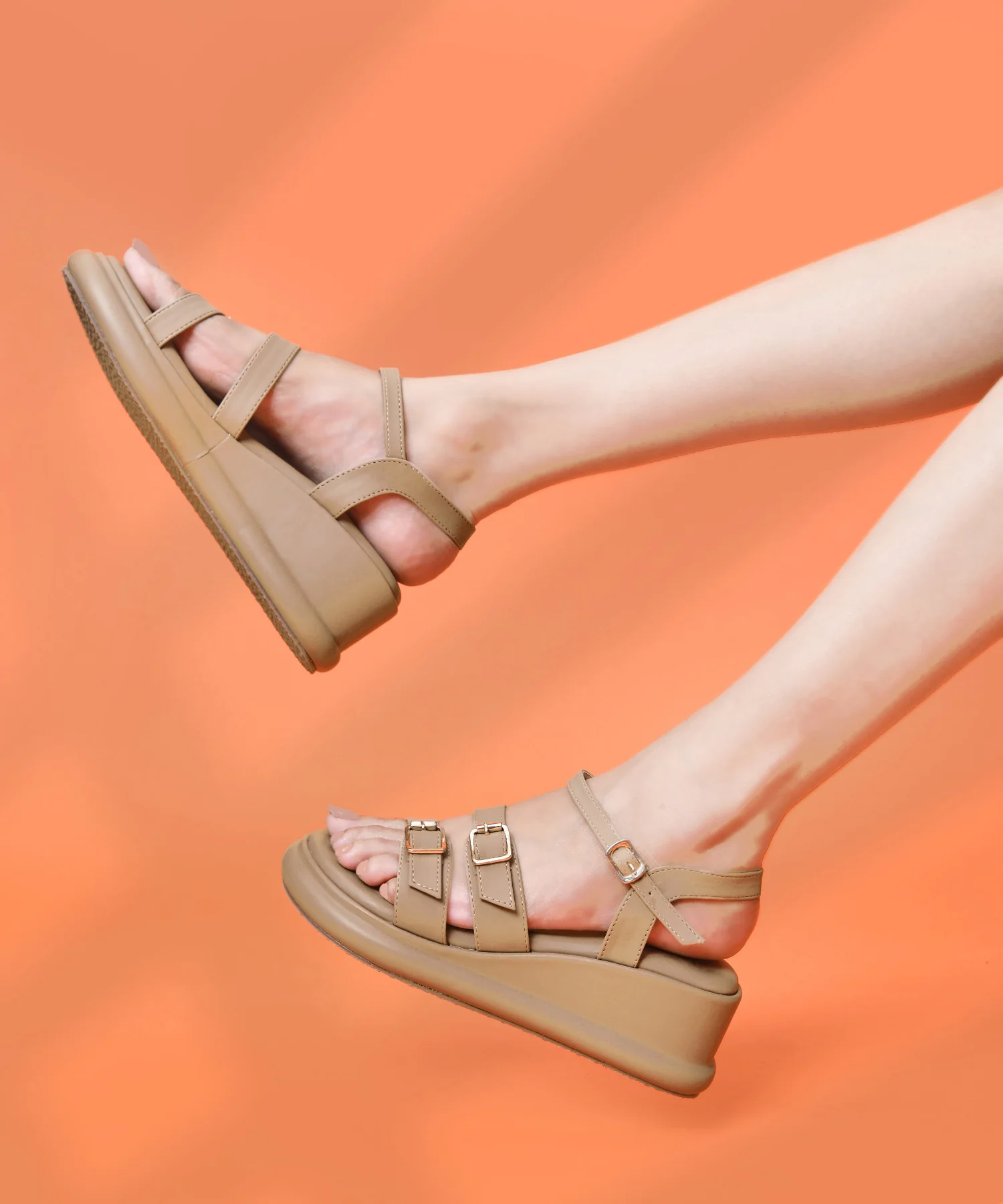 Wedge Sandals with Multi-Strap Design - Image 8