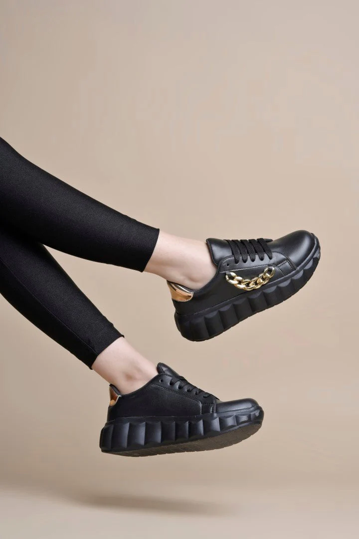 Jm Looks Chain Embellished Platform Sneakers - Image 3